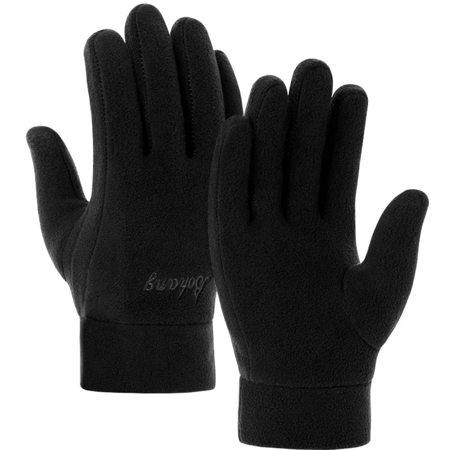 Winter Fleece Warm Glove Outdoor Sports Cold Proof Thick Mitten Cold Autumn Windproof Gloves Cycling Driving Thermal Mittens