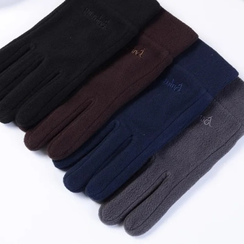 Winter Fleece Warm Glove Outdoor Sports Cold Proof Thick Mitten Cold Autumn Windproof Gloves Cycling Driving Thermal Mittens