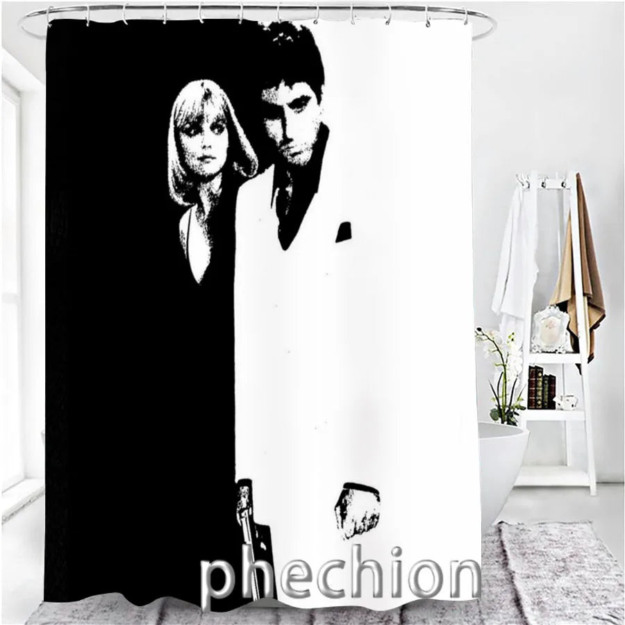 3D Print Scarface Shower Curtain Waterproof Bathroom Curtain Anti-slip Bath Mat Set Toilet Rugs Carpet Home Decor  VC05