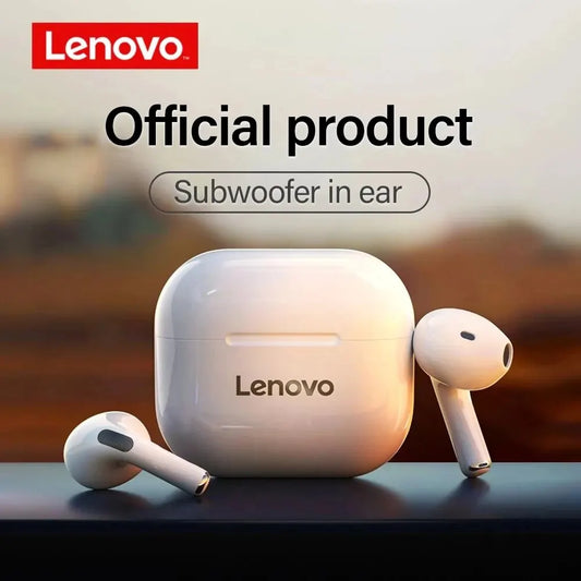 Lenovo LP40 Earphones TWS Wireless Bluetooth 5.0 Earbuds Bass Touch Control Stereo Noise Reduction Long Standby Original Choice