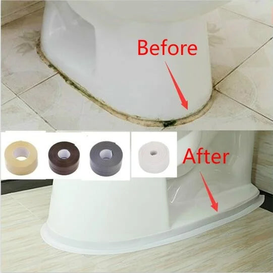 New Sealing Strip Bathroom Shower Sink Bath Caulk Tape White PVC Self Adhesive Waterproof Wall Tape for Bathroom Kitchen