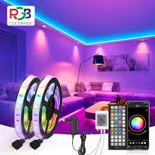 Smart LED Strip Lights 5050 RGB Bluetooth APP Remote Control USB 5V Led Tape Diode Flexible Ribbon Lamp Christmas Room Decor