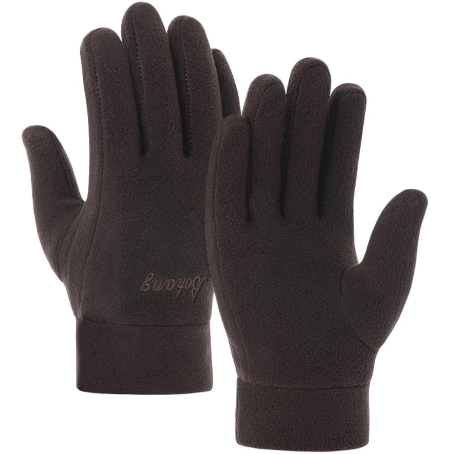 Winter Fleece Warm Glove Outdoor Sports Cold Proof Thick Mitten Cold Autumn Windproof Gloves Cycling Driving Thermal Mittens