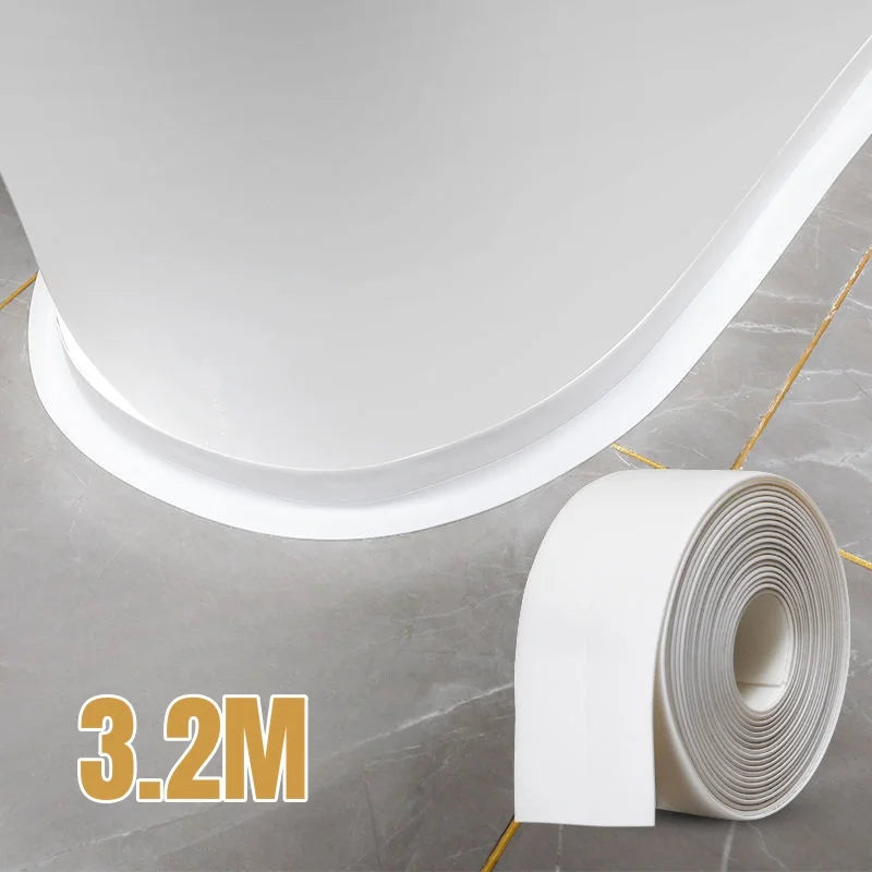 Shower Bath Sealing Tape Strips PVC Self Adhesive Waterproof Wall Sticker for Bathroom Kitchen Seal Caulk Strip Sink Mold Proof