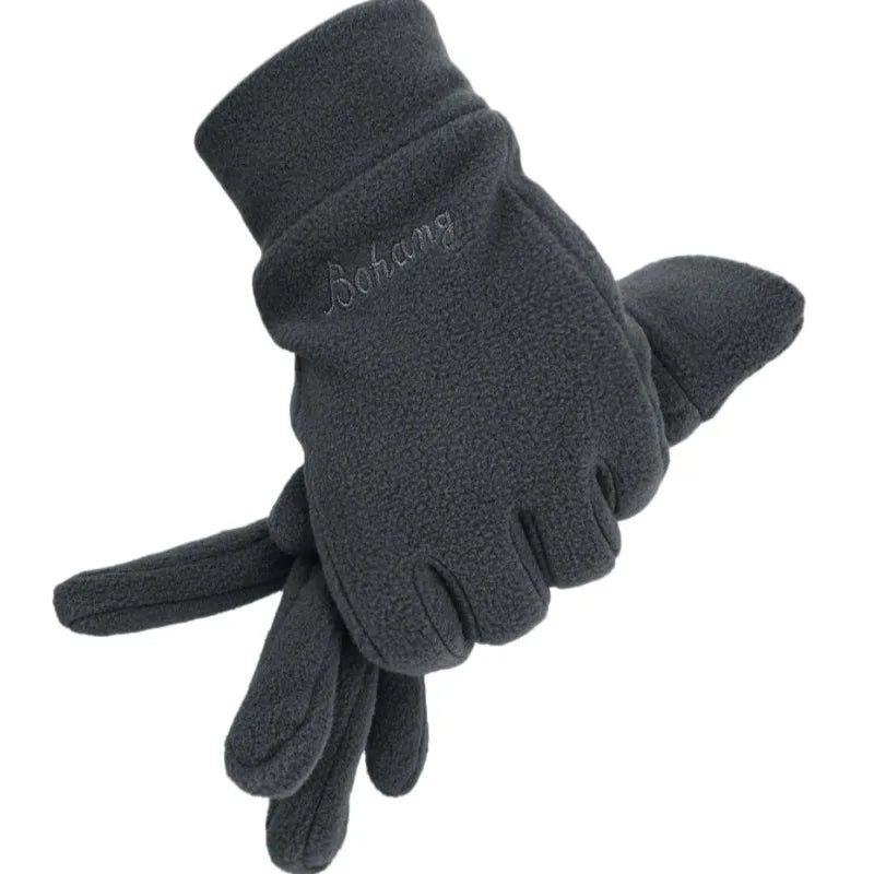 Winter Fleece Warm Glove Outdoor Sports Cold Proof Thick Mitten Cold Autumn Windproof Gloves Cycling Driving Thermal Mittens