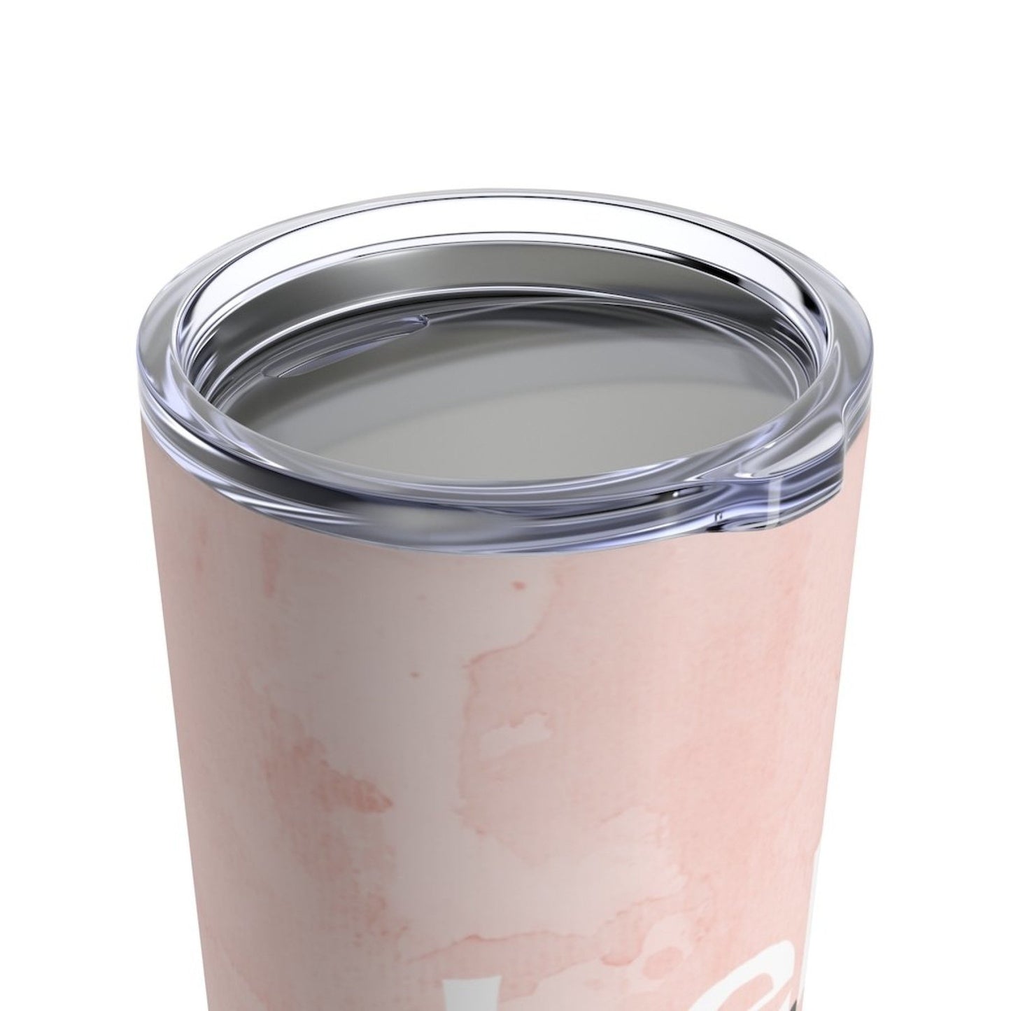 Insulated Tumbler - 20oz - Peach Marble Hello Peace - Travel Mug