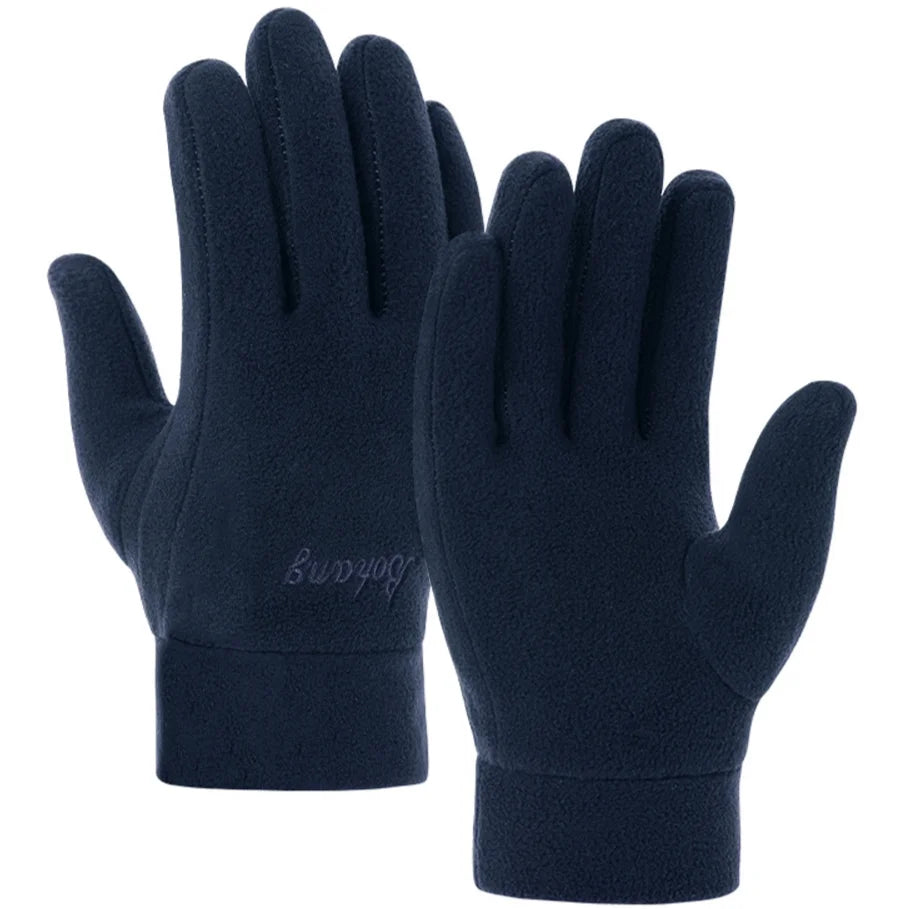 Winter Fleece Warm Glove Outdoor Sports Cold Proof Thick Mitten Cold Autumn Windproof Gloves Cycling Driving Thermal Mittens